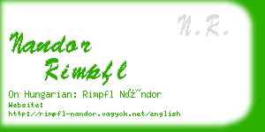 nandor rimpfl business card